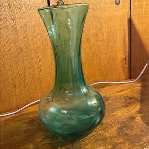 Elegant Green Glass Vase